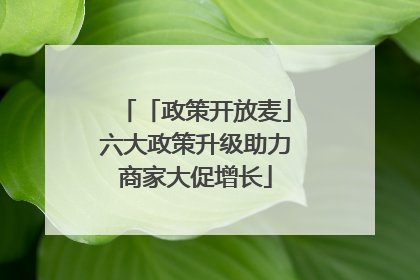 「政策开放麦」六大政策升级助力商家大促增长